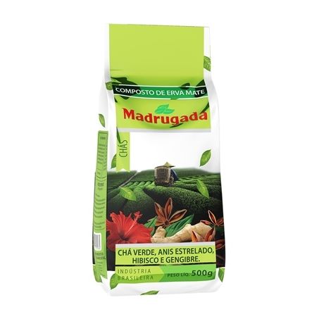 ERVA MATE MADRUGADA COMPOSTA CHÁS C/HIBISCO TRADICIONAL 500G