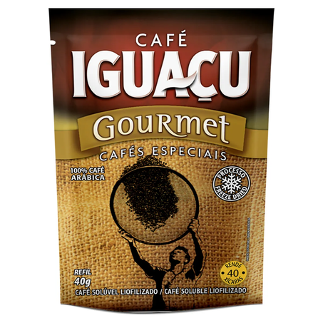 Cafe sache gourmet soluvel iguacu 40g arabica
