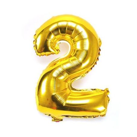 Balão Alegria Metalizado Dourado N.2