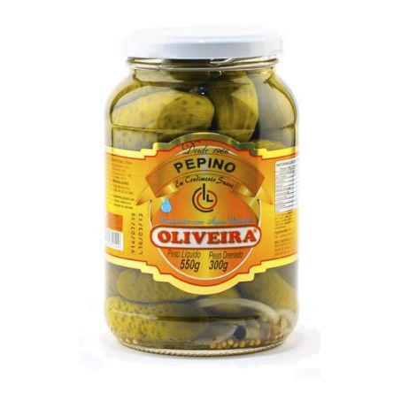 Pepino em Conserva Oliveira Pote de Vidro 300gr