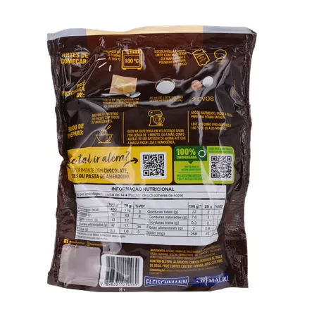 Mistura Para Bolo Brownie Chocolate Fleischmann Sachê 400G 360-2