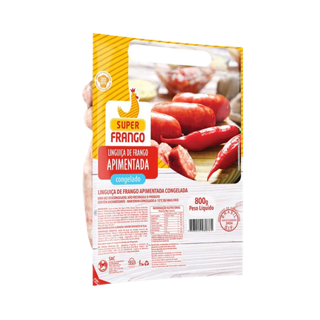 LINGUIÇA SUPER FRANGO APIMENTADA 800G