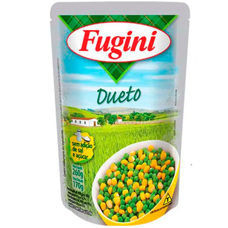 Dueto ervilha e milho fugini sache 170g