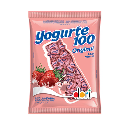 Bala Dori Iogurte Morango Pacote 600G