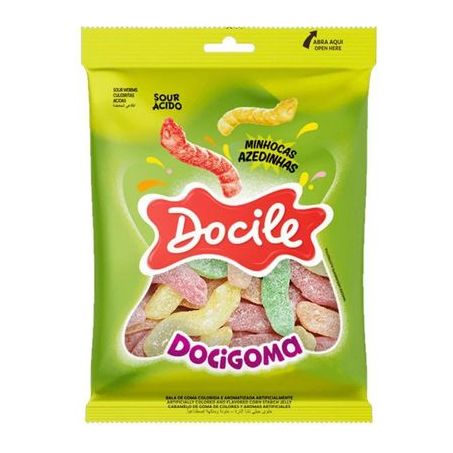Bala Goma Docile Minhoca 900g