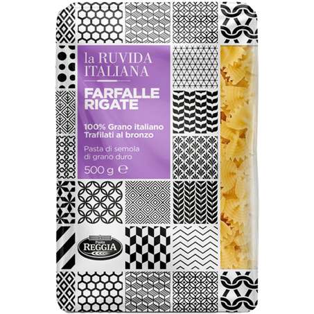 MASSA LA RUVIDA ITALIANA FARFALLE RIGATE 500G