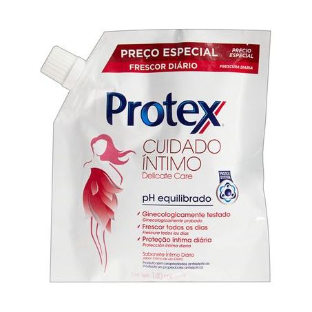 Sabonete Íntimo Protex Delicate Care Sachê 140ml - Refil