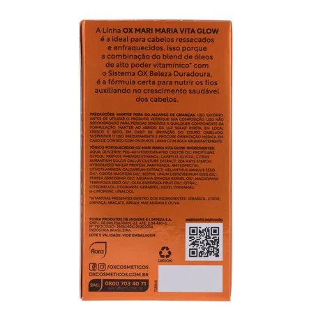 Tônico Capilar Fortalecedor Mari Maria Ox Vita Glow Frasco com 30Ml 360-18