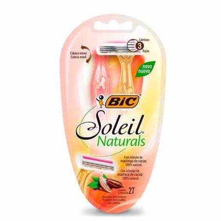 DEPILADOR BIC DESCARTA SOLEIL NATURALS 2UN
