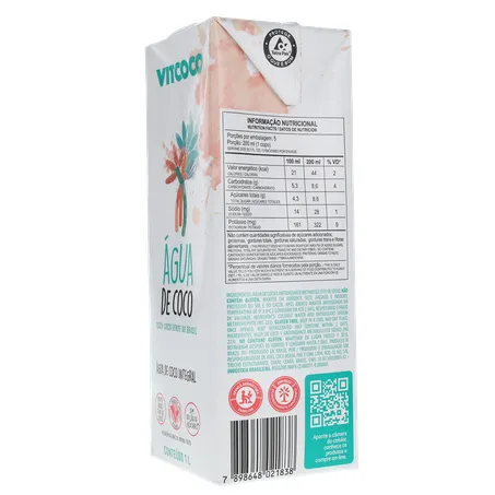 Agua de coco vitcoco 1l 360-6