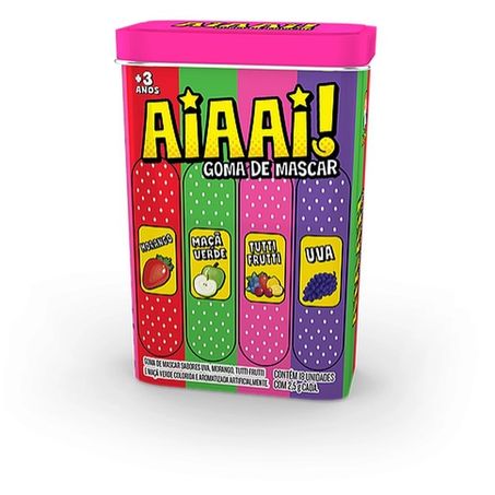 Goma de mascar aiaai frutas 45g