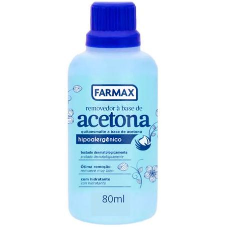 Acetona remove esmalte farmax 80ml