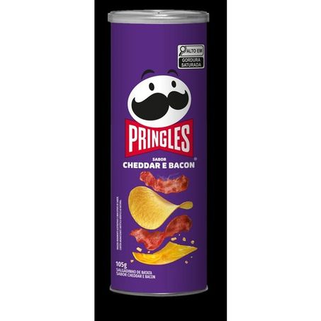 Pringles cheddar e bacon 105g