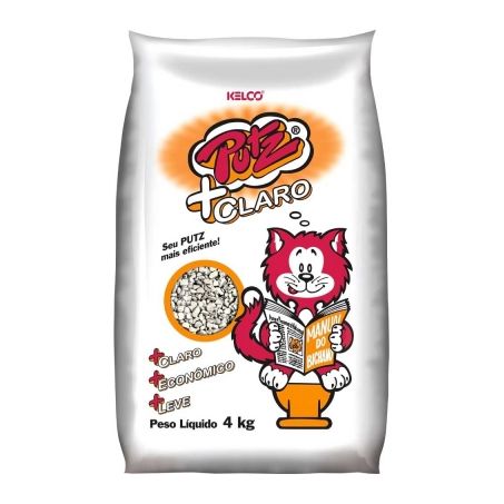Areia gato putz 4kg grãos finos