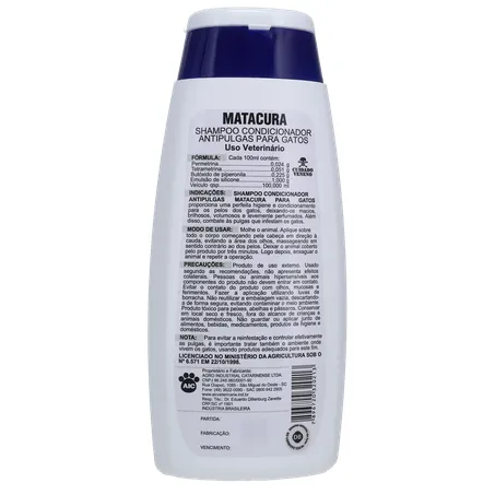 SHAMPOO+CONDICIONADOR ANTIPULGAS MATACURA 200ML 360-17