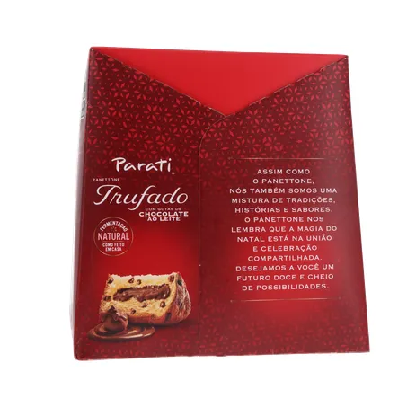 Panettone Parati Trufado com Gotas de Chocolate Ao Leite Caixa 400gr 360-26