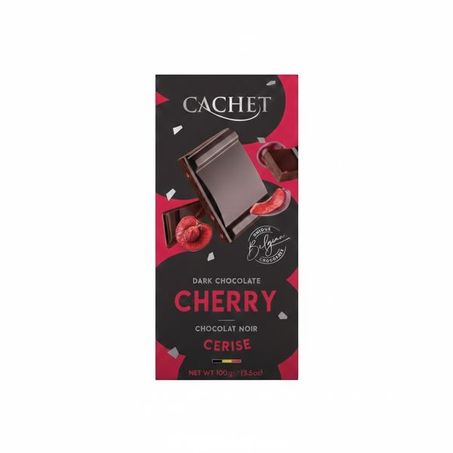 CHOCOLATE BELGA 57% CACHET CACAU COM CEREJA BARRA 100G