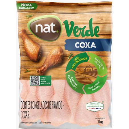 Coxa de frango nat verde iqf pacote 1kg