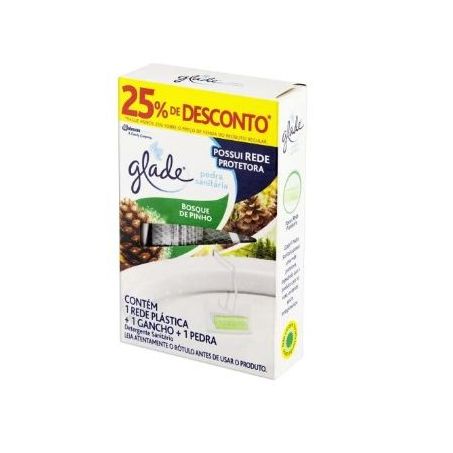 DETERGENTE SANITARIO GLADE PEDRA PERFUMADA BOSQUE DE PINHO 25G