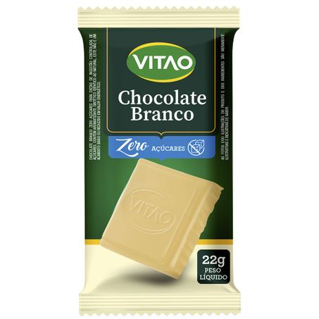 Chocolate vitao branco zero açúcar 22gr