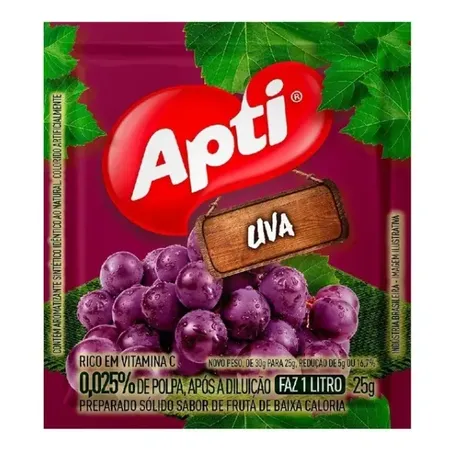 Refresco em po apti 20g uva (faz 1 litro)