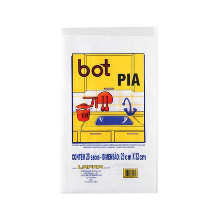 Sacos de Lixo Bot Pia 25x32cm c/20