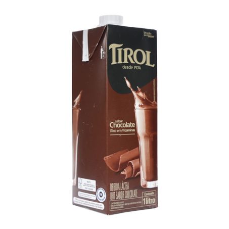Bebida Láctea UHT Tirol Sabor Chocolate Caixa 1lt 360-54