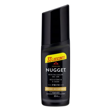 Polidor de sapato líquido preto nugget