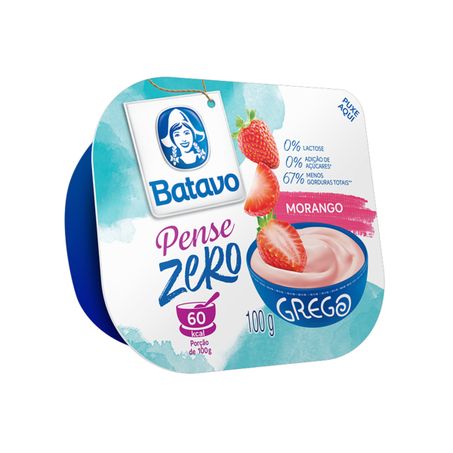 IOGURTE GREGO MORANGO LIGHT BATAVO PENSE ZERO POTE