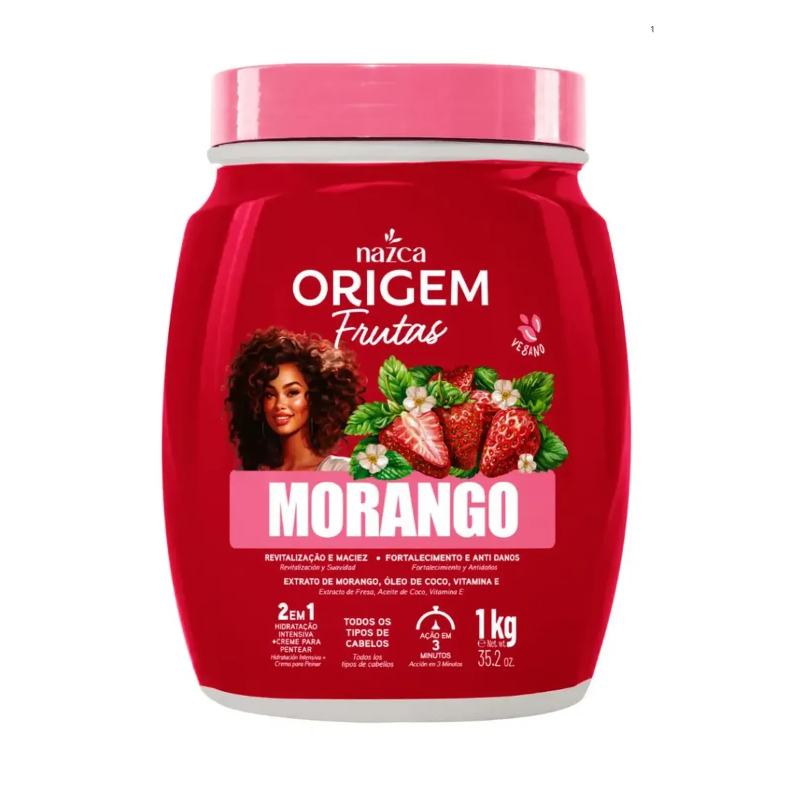 Creme Origem Frutas 2 Em 1 Morango 1kg | Supermercado Central Vera