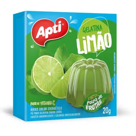 Gelatina em pó apti limão 20g