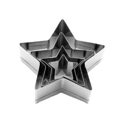 JOGO DE CORTADOR CAPARROZ ESTRELA INOX 4PCS 