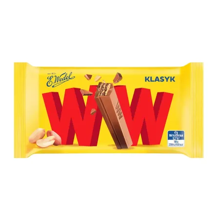 Wafer com recheio de manteiga de amendoi