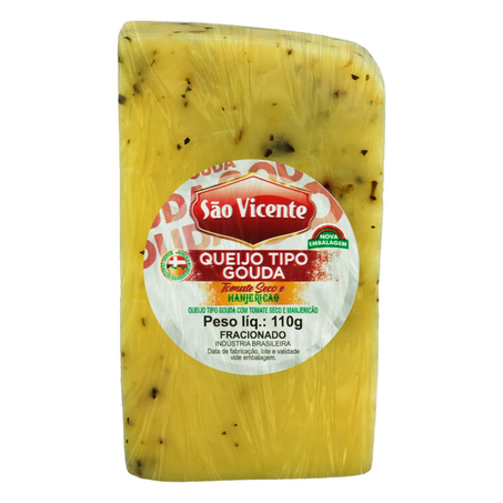 Queijo São Vicente Gouda Temperado Com Tomate Seco E Mangericão 110G