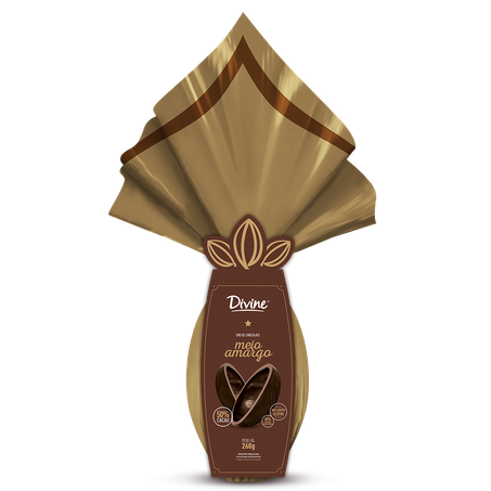 Ovo de Páscoa Divine Chocolate Meio Amargo 260g | Viezzer