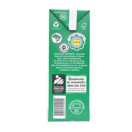 Leite UHT Integral Terra Viva Caixa 1lt 360-45