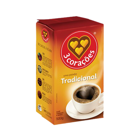 Café 3coracões tradicional a vácuo lev500 pg 475g