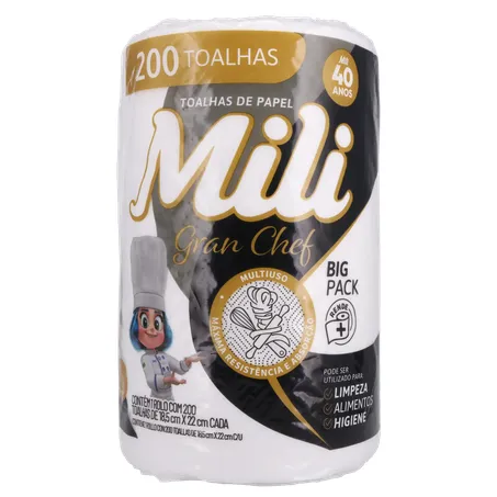 Papel Toalha Gran Chef Mili 200 Folhas 360-0