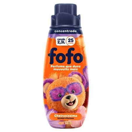 Amaciante de Roupas Fofo Laranja Vitorioso Frasco 500ml