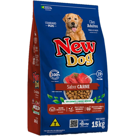 Ração New Dog 15kg - Carne