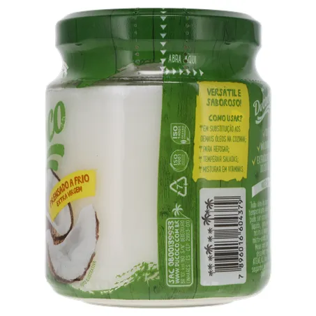 ÓLEO DE COCO DUCOCO EXTRA VIRGEM VIDRO 200ML 360-9