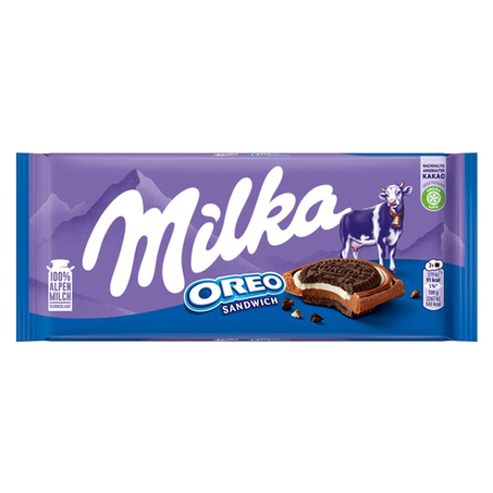 Chocolate Milka Oreo Sandwich Barra Barra 92G
