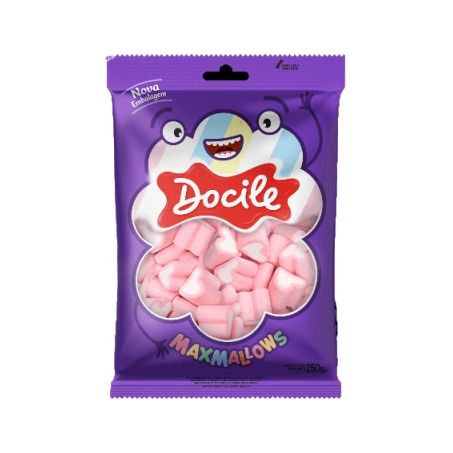 DOCILE MARCHMALLOW CORACAO MORANGO 250 G          