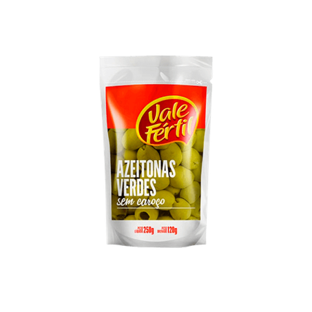 AZEITONAS EM CONSERVA VALE FERTIL VERDES S/CAROCO 250G