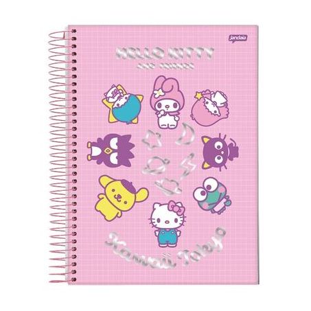 CADERNO JANDAIA ESP HELLO KITTY E AMIGOS