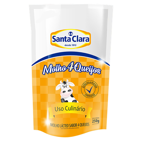 MOLHO LACTEO SANTA CLARA 250GR SACHET 4 QUEIJOS