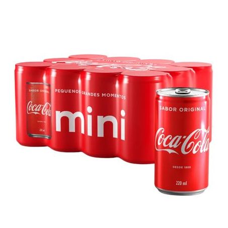 Refrigerante Mini Coca-Cola  Garrafa 220ml - Pacote com 6un - 1.3ml