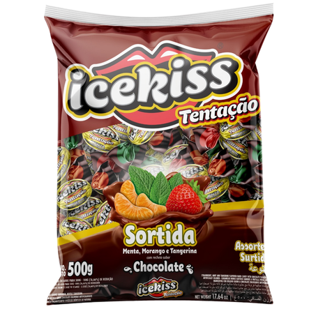Bala icekiss tentacao dura sortida 500g