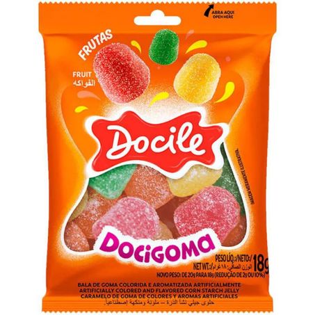 Bala goma docile 18g mini sino sortido