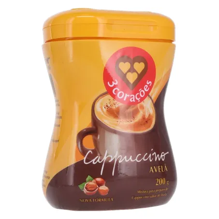 Cappuccino 3 Corações Avelã Pt 200g 360-33